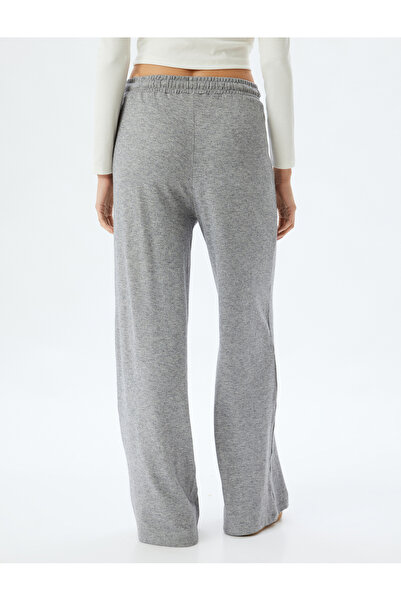 Koton Beli Bağlamalı Düz Bol Paça Eşofman Altı