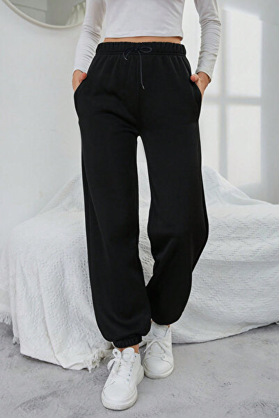 NACRE Kadın Siyah Renkli Jogger Eşofman Altı