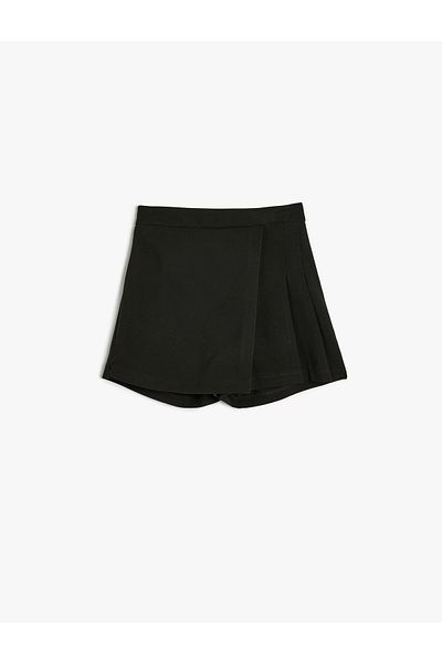 Koton Fusta pantaloni scurți cu tăiere înfășurată - Design plisat cu talie elastică