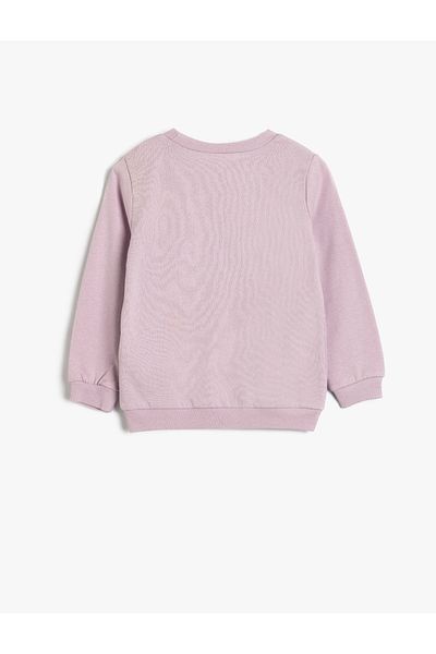 Koton Crew Neck Long Sleeve Cotton Sweatshirt - Print Detailed