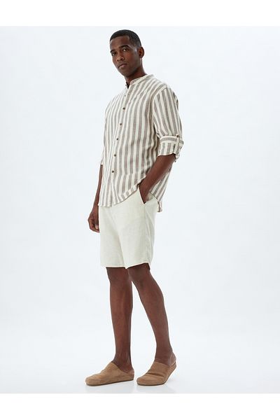 Koton Cotton Long Sleeve Prevailing Collar Shirt