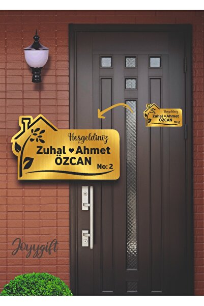 Joyygift Plexi Kapı Isimliği, Gold & Gümüş Kapı Numarası, Posta Kutusu Isimliği