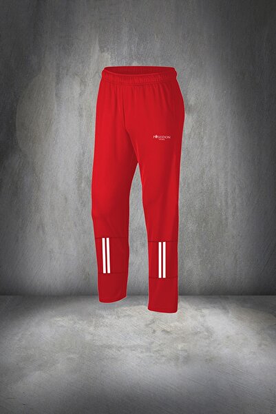 POSEIDON STORM Erkek Kırmızı Yeni Supra Penye Nefes Alabilir Fermuarlı Rahat Eşofman Yürüyüş Tam Set S-3XL