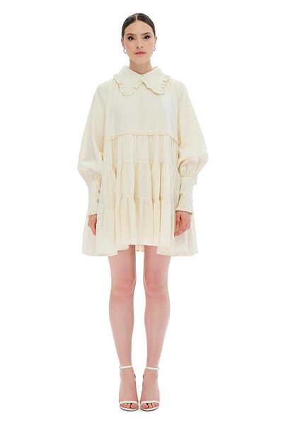 miha Hicran Önal Ecru Color PAYIZ TUNIC