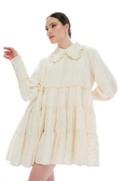 miha Hicran Önal Ecru Color PAYIZ TUNIC