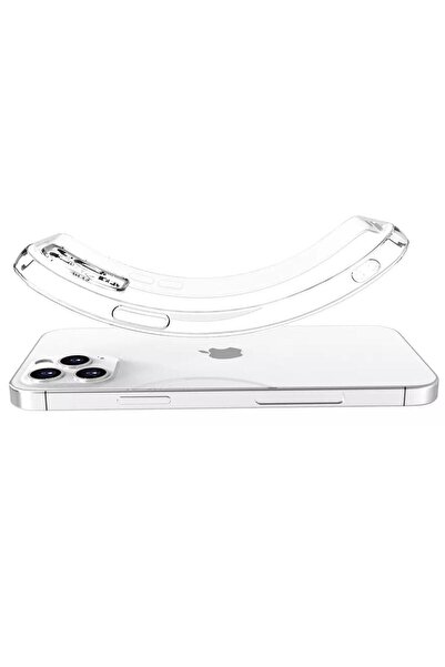 CEPSTOK Iphone 12 Uyumlu Kılıf Şeffaf 3d Kamera Lens Korumalı Silikon