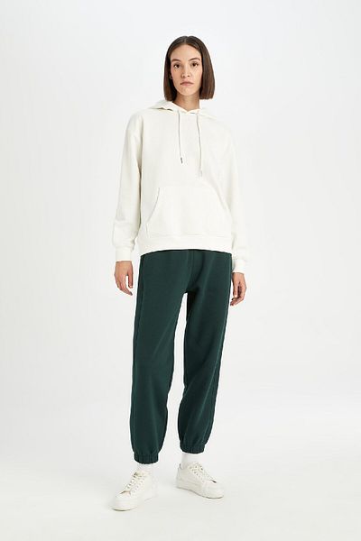 DeFacto Τυπικό μέγεθος χοντρό Jogger Sweatpants Basic ίσιο πόδι μέσης ελαστικό με τσέπες D9934ax24wn