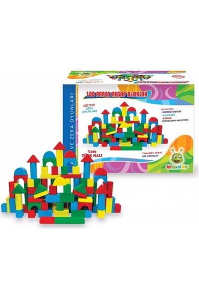 Genel Markalar Woodoy Kr085 Woodoy 100 Parça Ahşap Bloklar