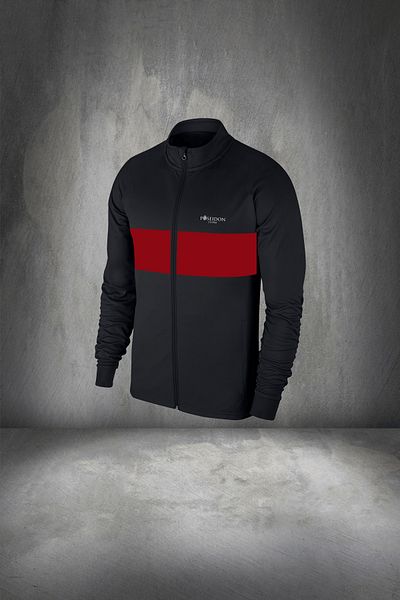 POSEIDON STORM Men's Large Size Black Supra Combed Cotton Tracksuit Set - Zippered, Comfortable, Flexible 4xl-10xl