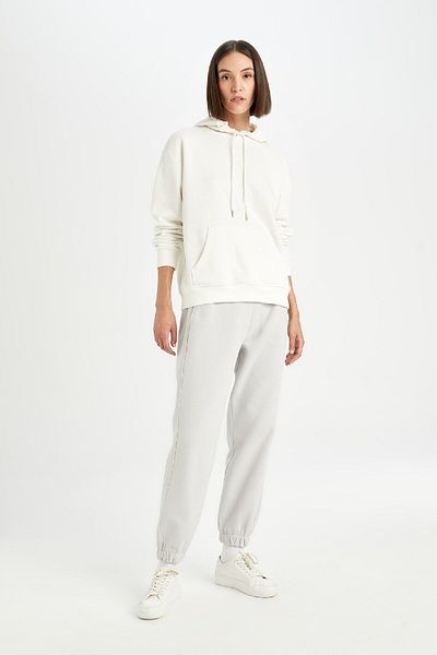 DeFacto Τυπικό μέγεθος χοντρό Jogger Sweatpants Basic ίσιο πόδι μέσης ελαστικό με τσέπες D9934ax24wn