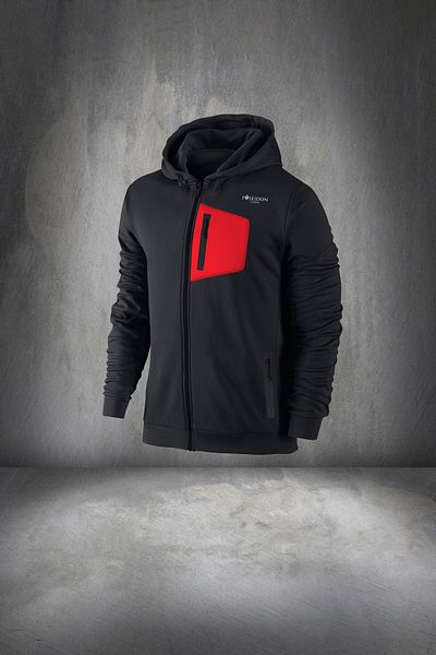 POSEIDON STORM Men's Hooded Tracksuit Set - Oversize, Black, Pocket Detailed, Custom Supra Combed Cotton 4xl-10xl
