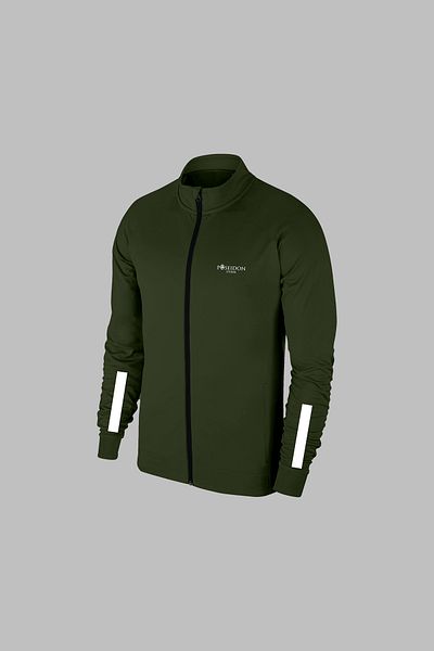 POSEIDON STORM New Series Men's Khaki Special Supra Combed Cotton Zippered All-Season Athlete Tracksuit Set