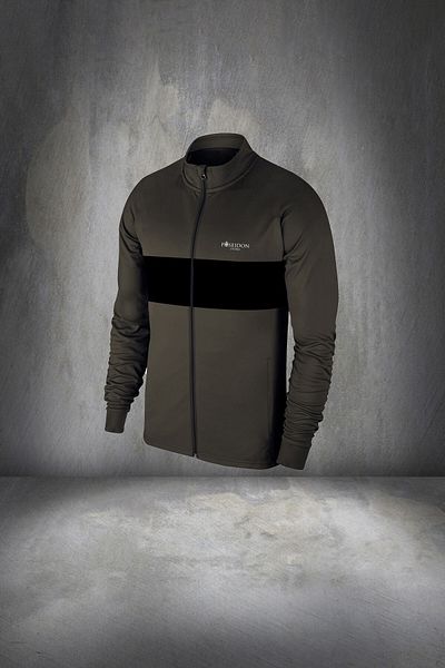 POSEIDON STORM طقم رياضي رجالي مقاس كبير - كاكي سوبرا قطن ممشط، 4xl-10xl للجري