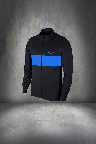 POSEIDON STORM Men's Plus Size Black Tracksuit Set - Special Supra Combed Cotton, 4xl-10xl