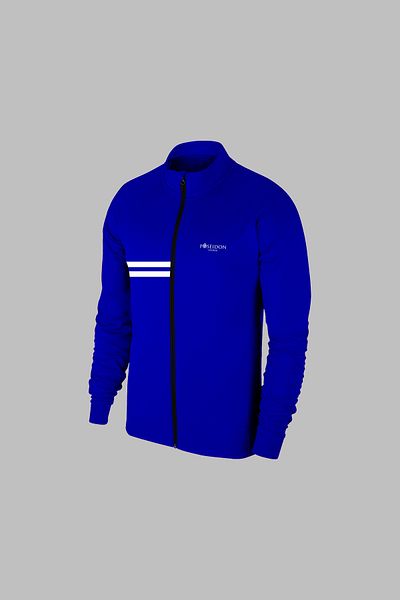 POSEIDON STORM Plus Size Men's Blue Tracksuit Set - Supra Combed Cotton, Pocket, Comfortable 4X