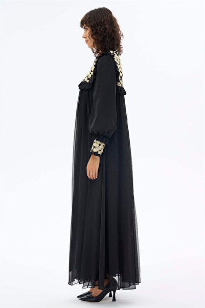 miha Hicran Önal ÖRME DANTELLİ ELBİSE Gold