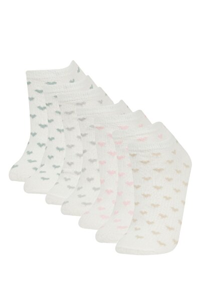DeFacto Women's 7-Piece Cotton Booties Socks C6414Axns