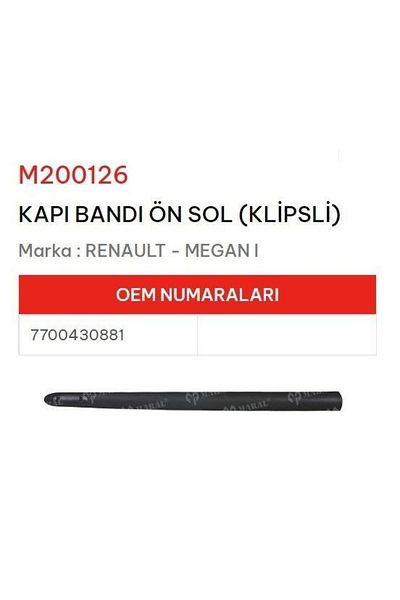 MARAL Megane I - Front Left Clip Door Band