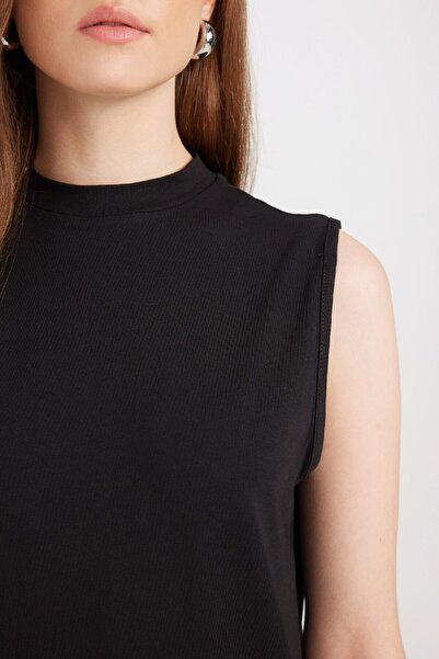 DeFacto Αμάνικο μάξι φόρεμα με κανονική εφαρμογή με λαιμόκοψη D4898ax24wn