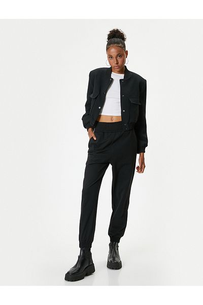 Koton Jogger Sweatpants Άνετη Εφαρμογή με Ψηλή Μέση Τσέπη
