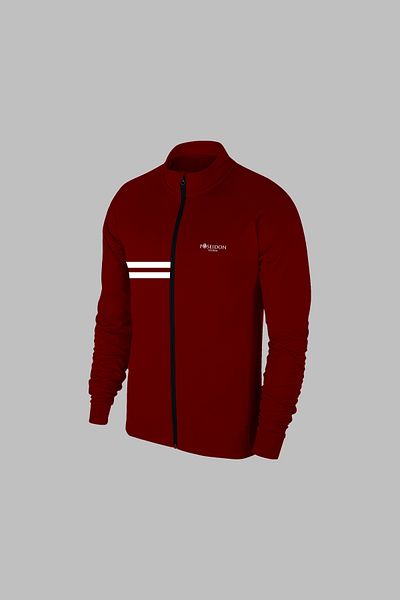POSEIDON STORM Large Size New Series Men's Set - Claret Red Supra Combed Cotton, Anti-Sweat, 4Xl-10X