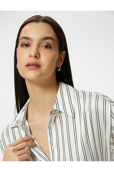 Koton Leopard Print Long-Sleeved Shirt