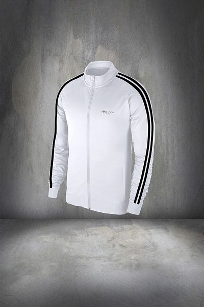 POSEIDON STORM White Supra Combed Cotton Tracksuit Set - Stylish and Comfortable, Large Size Men, 4xl-10xl