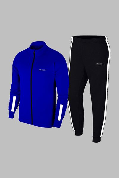 POSEIDON STORM Set de trening confortabil din 2 piese din țesătură pieptănată Supra, albastru, personalizat, cu buzunare