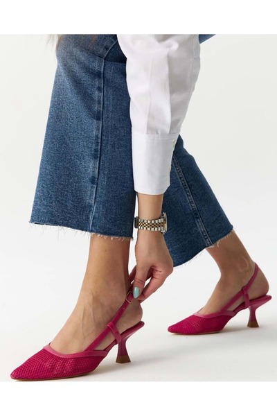 KCMN Feles Short Heeled Mesh Women's Shoes PINK