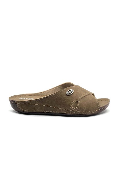 Kocamanlar Ayakkabı Aryan 08-086 Women's Orthopedic Slippers MINK