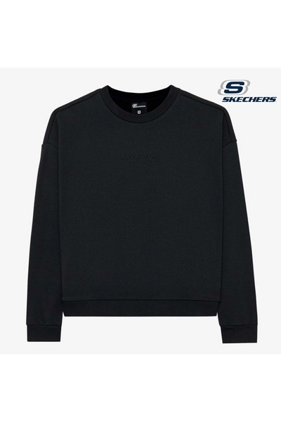 SKECHERS M Essential Crew Neck S242113 Hanorac Hanorac pentru bărbați NEGRU