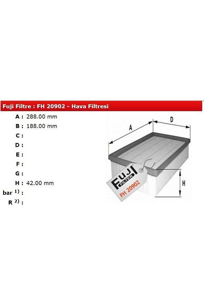FROW Fabia 1.4 16V Air Filter