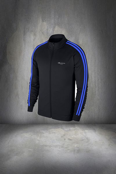 POSEIDON STORM Large Size Men's - Black Supra Combed Cotton Training and Running Tracksuit Set 4xl-10xl