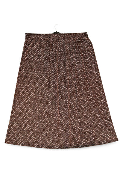 CT STONES Elastic Waist Full Lycra Pigment Combed Cotton Skirt Mother's Skirt Long Prayer Skirt - Royaleks - D1