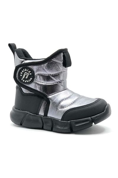 KCMN Cool Kids Fashion Purple Παιδικές μπότες χιονιού Ασημί