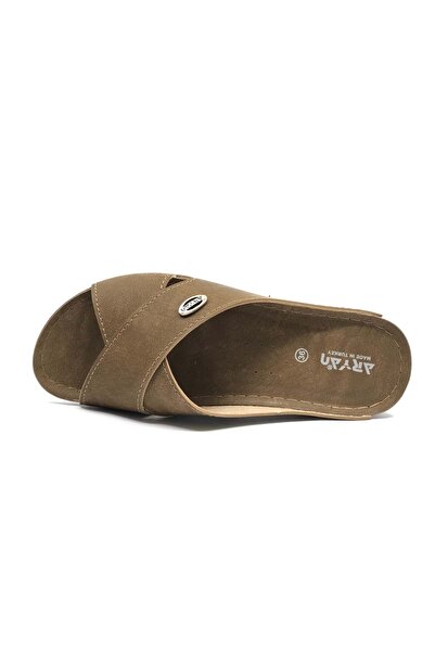 Kocamanlar Ayakkabı Aryan 08-086 Women's Orthopedic Slippers MINK