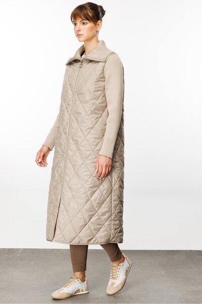 Micca Classy Triko Yaka ve Kol Detaylı Hafif Herdaim Şık Görünmezi Sağlıcak Kalite Fiyat Ürünü Manto Kaban