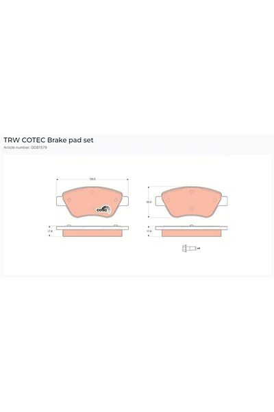 TRW Front Pad Albea-Palıo-Stylo-Siena Doblo 1.3 1.9 Idea Corsa 1.3 07= Without Plug