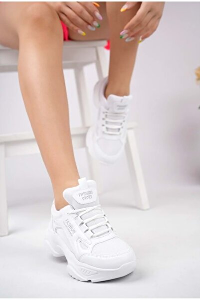 Kocamanlar Ayakkabı Lambırlent 9671 Sneaker Unisex Sports Shoes White