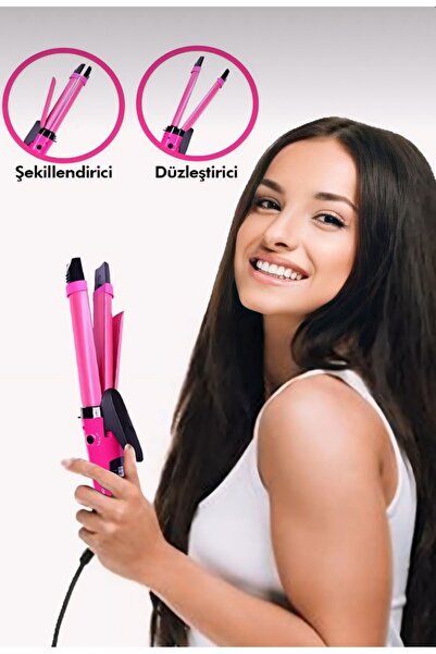 Genel Markalar Hem Saç Düzleştiricisi Hem Saç Maşası İklili Saç Güzellik Seti