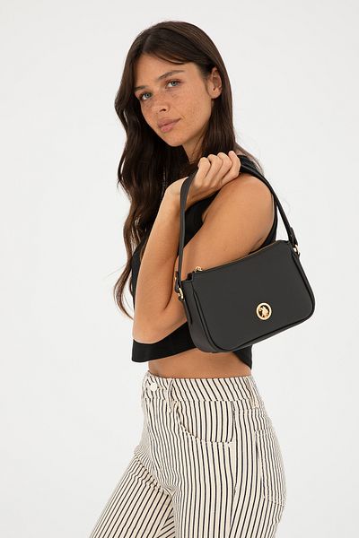 U.S. Polo Assn. Women's Black Shoulder Bag 50293659 -Vr046