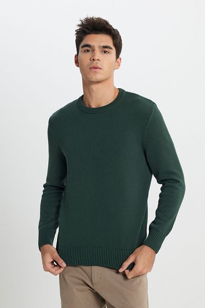 Lee Regular Fit Regular Cut Khaki Knitwear Sweater