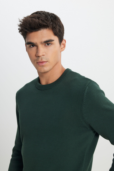 Lee Regular Fit Regular Cut Khaki Knitwear Sweater