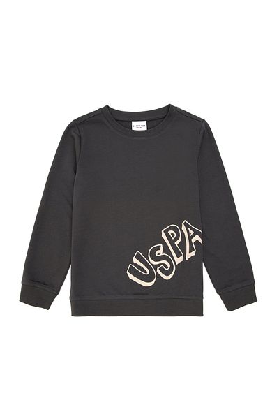 U.S. Polo Assn. Boy's Anthracite Crew Neck Sweatshirt 50293617 -Vr006