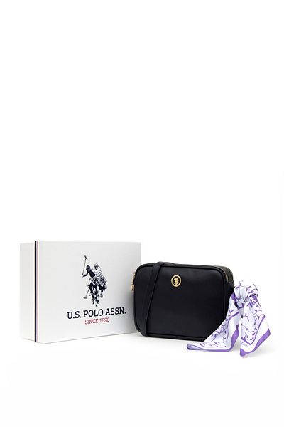 U.S. Polo Assn. Navy Blue Gift Crossbody Bag - Boxed with Scarf, Women,50295940-VR033
