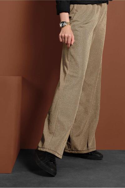 TRENDTESETTÜR Women's Gold (GOLD) Glitter Trousers 7550