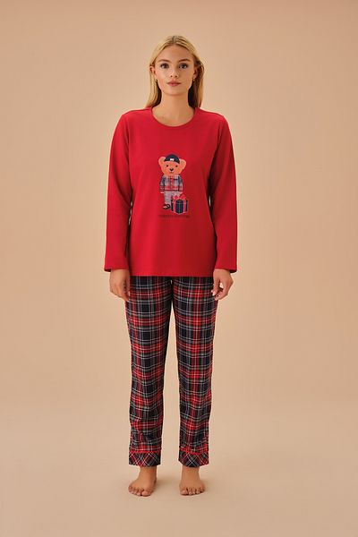SUWEN Teddy Bear Pajama Set