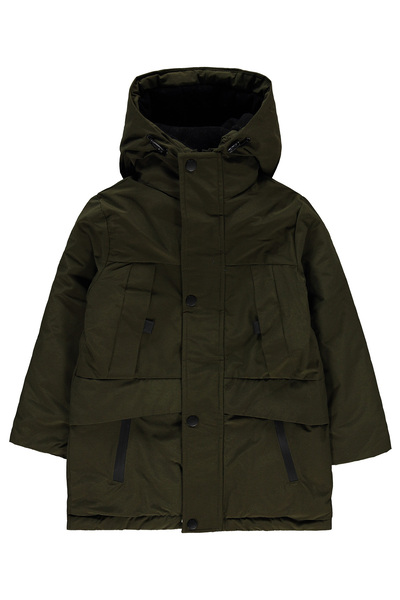 Civil Boys 10-13 Years Old Boy's Camel Hooded Coat