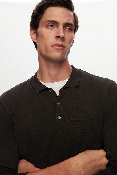 Twn Πλεκτό πουλόβερ Slim Fit Anthracite Απλό Πλεκτό Ραγιόν