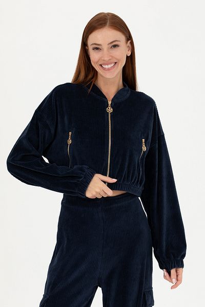 U.S. Polo Assn. Women's Navy Blue V-Neck Sweatshirt 50271608 -Vr033